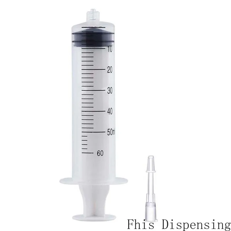 50cc 50ml Dispensing Syringes and Plastic Need with Pack of 2