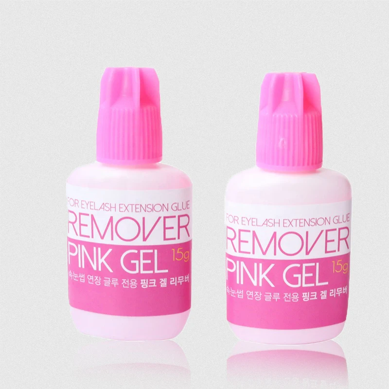 2 Stück rosa Gelent ferner für Wimpern starker Kleber Verlängerung kleber Wimpern verlängerung Kleber entferner falsche Wimpern Make-up Reiniger Werkzeuge