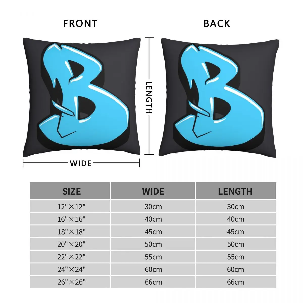 Copy Of Graffiti Letter B Pillowcase Polyester Linen Velvet Creative Zip Decor Throw Pillow Case Home Cushion Cover