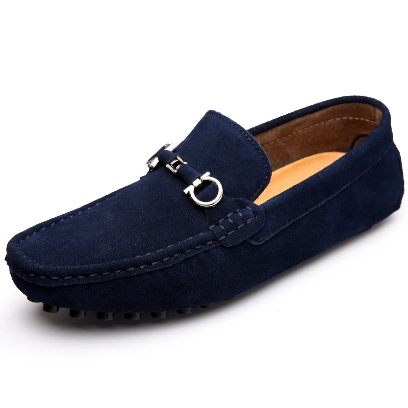 Large Size 45 46 Penny Loafers Men Casual Shoes Mens Shoes Suede Leather Man Moccasins Slip On Men\'s Flats Male Driving Shoes