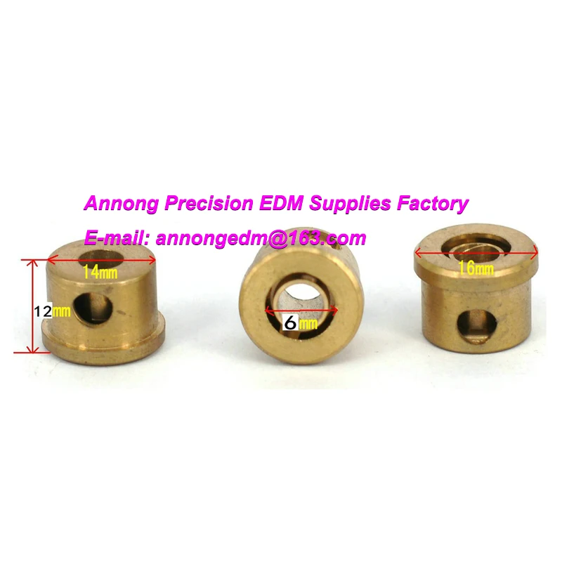 Brass Water Nozzle Stopper ,Sprinkler nozzle Bottom14*Top16*Height12*Hole6 mm for Water Jet Panel WEDM Machine