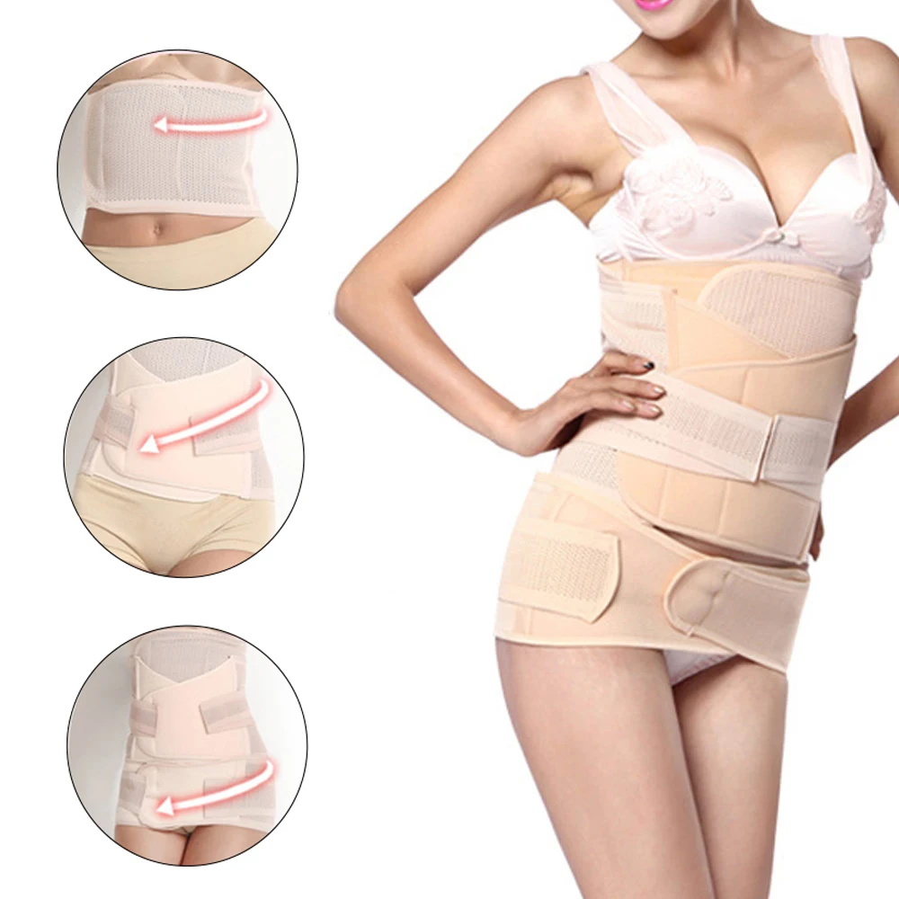 Cinturón para mujeres embarazadas, corsé de apoyo para vientre, embarazo, vendaje postparto, faja postnatal, 3 uds. por set