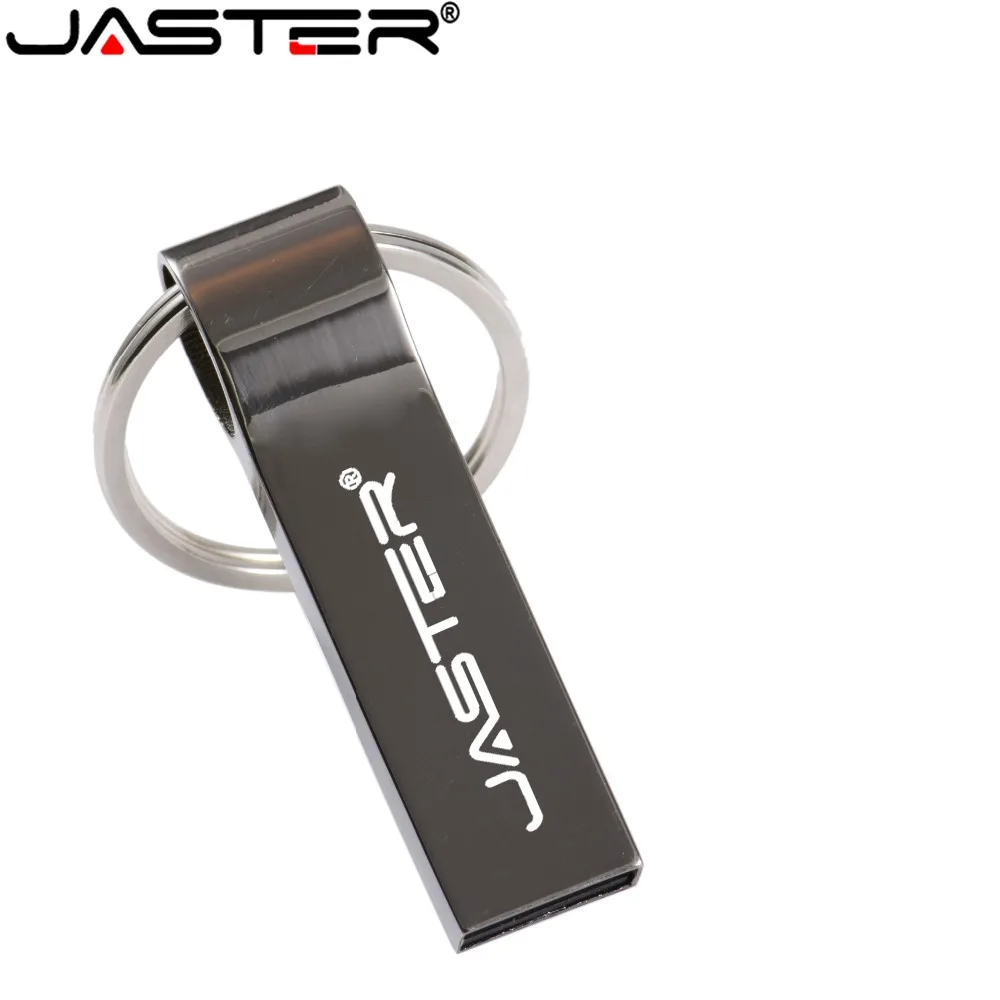 JASTER-unidad Flash USB de Metal resistente al agua, Pendrive de 4GB, 8GB, 16GB, 32GB y 64GB, con llavero