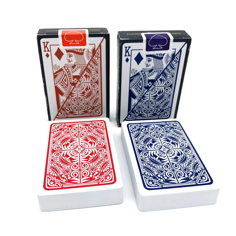 2 Sets/Lot New High Quality Baccarat Texas Hold\'em Plastic Playing Cards Waterproof Bridge Poker Cards Board Game 2.28*3.46 Inch