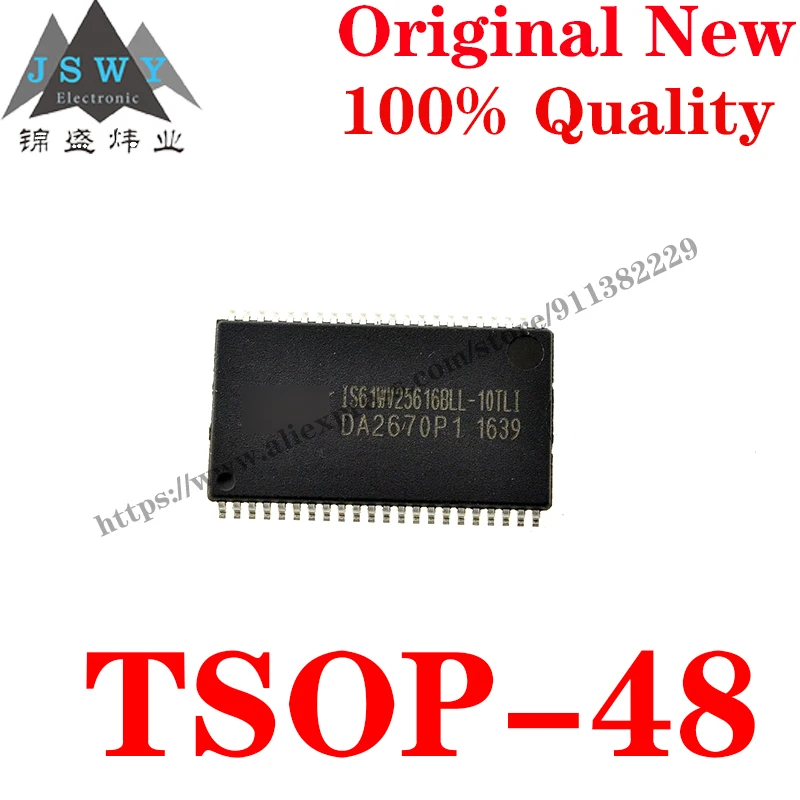 

10~100 PCS IS61WV25616BLL-10TLI TSOP-48 Semiconductor Dynamic Random Access Memory IC Chip with for module arduino Free Shipping