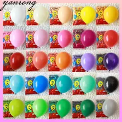 yanrong 10inch color Metallic Upset Latex Balloons Happy Birthday Valentine's Day Party Wedding Christmas Babyshower Decorations