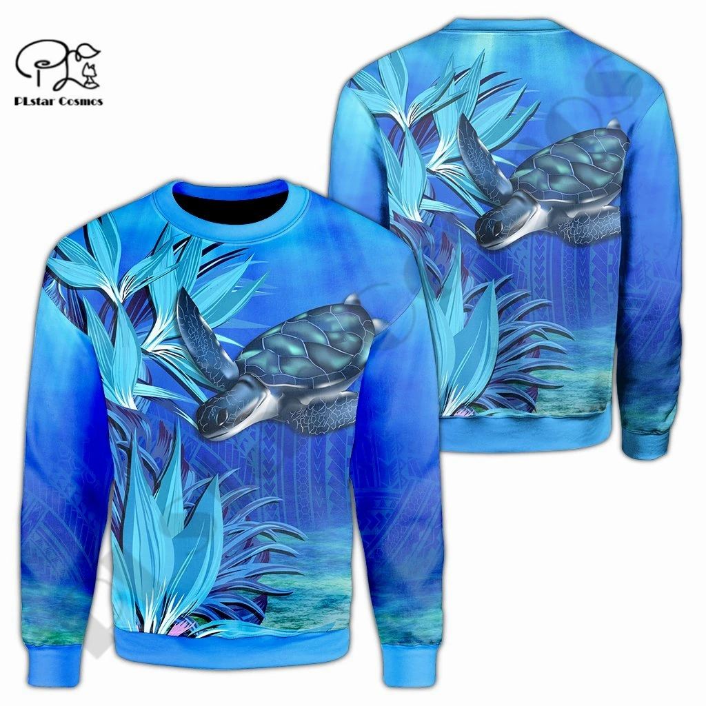 PLstar Cosmos 3DPrint Newest Tattoo Turtle Polynesian Art Unique Streetwear Harajuku Pullover Unisex Hoodies/Sweatshirt/Zip Q-5