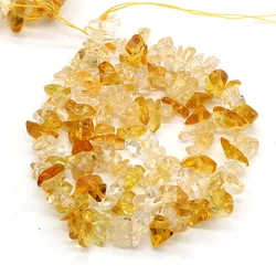 Natural Citrines Crystal Stone Beads Freeform Chips Gravel Bead for Party Gift DIY Necklace Bracelet Jewelry Making 40cm