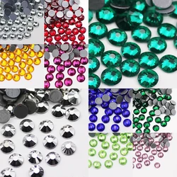 2028 Flatback  Hotfix Rhinestones Iron-on Rhinestone Glass Strass стразы Hot Fix Rhinestones Round for Wedding Dress