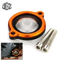 Tapa protectora de filtro de aceite de motor circular transparente ABS de aluminio CNC para motocicleta para KTM DUKE 250 390 2017 2018 2019 2020