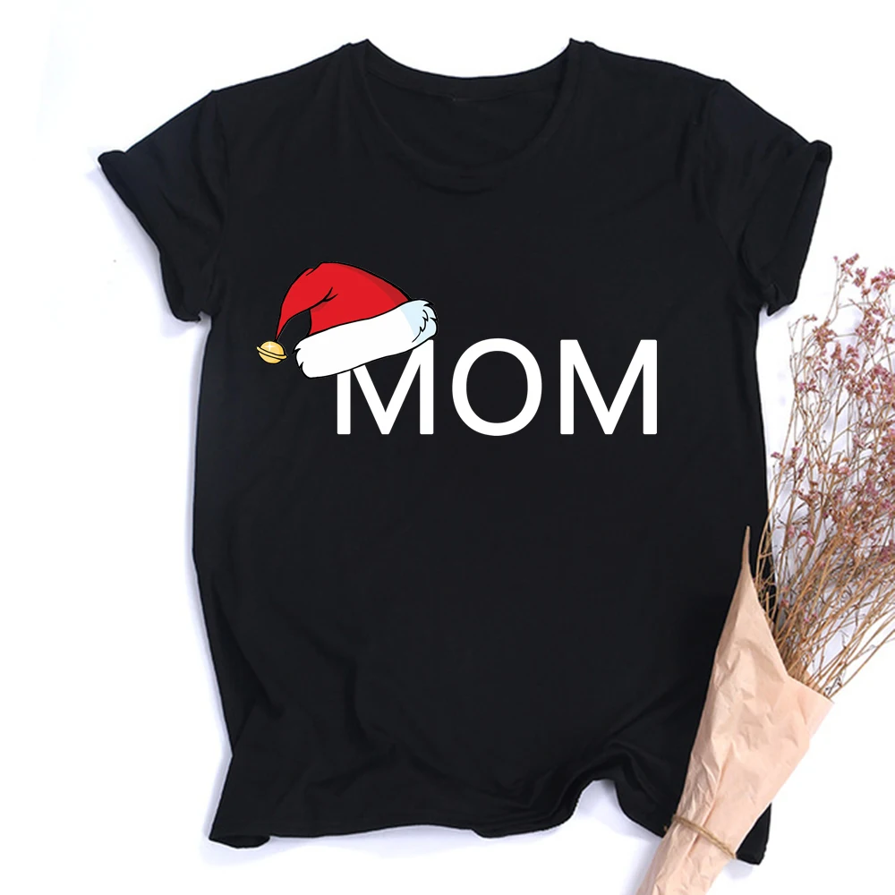 Topi Santa Ayah Ibu Bayi Cocok untuk Keluarga Kaus Natal Liburan Keluarga Atasan Kaus Bayi Bodysuit Pengiriman Drop