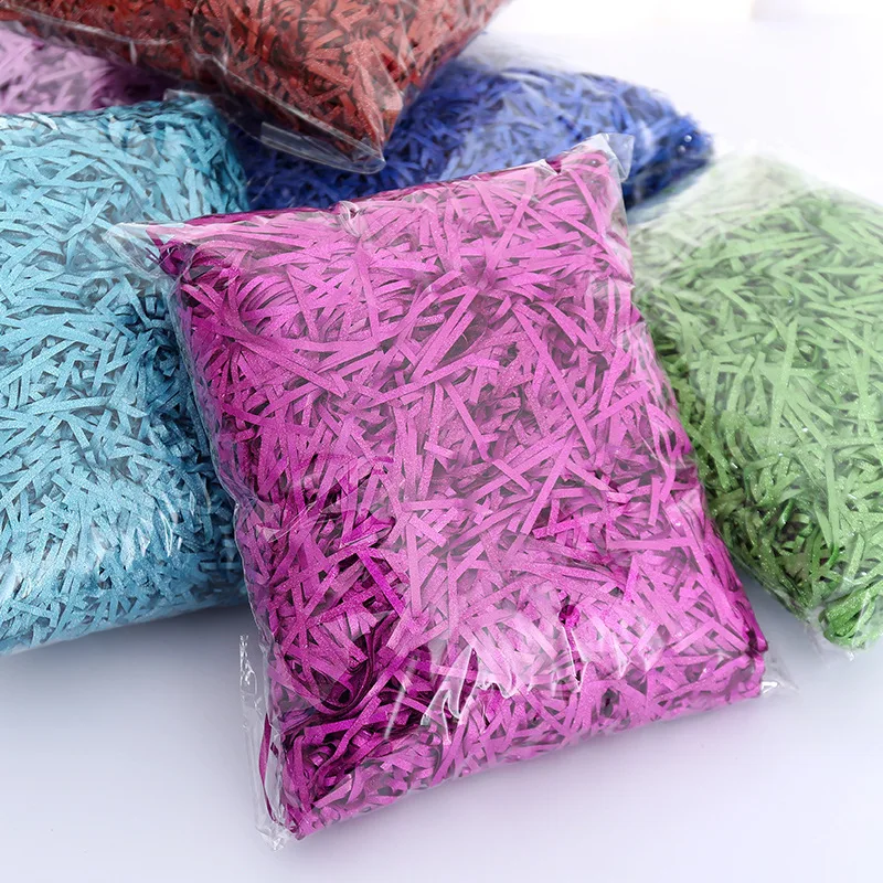 Glitter Colorful Shredded Foil Paper Raffia Bright Confetti DIY Gift Boxes Wrapping Filler Wedding Birthday Party Favors Decor