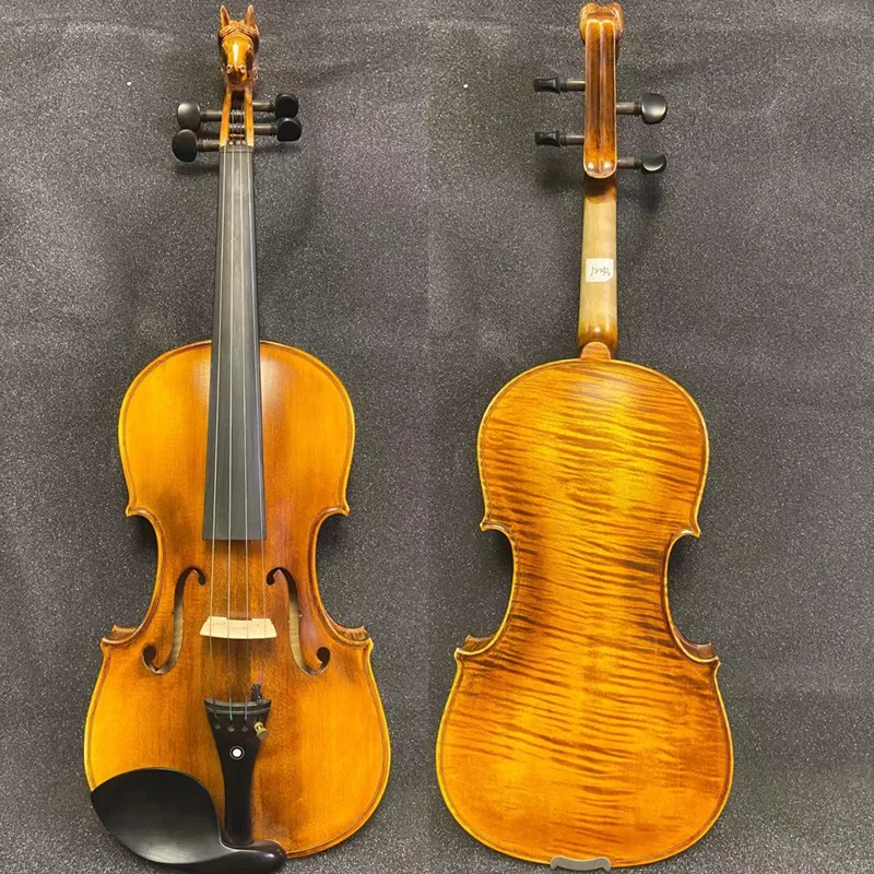 Strad style SONG Maestro 4/4 violin,carving Horse head ,powerful sound