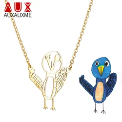 Auxauxme Customized Children's Drawing Necklace Stainless Steel Kid's Art Personalized Custom Name Necklaces Christmas Kids Gift