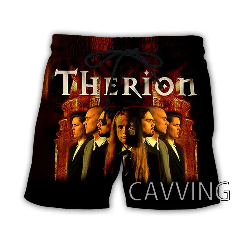 New Fashion Women/Men's 3D Print  THERION BAND  Summer Beach Shorts  Streetwear Men Quick Dry Vacation Casual Shorts