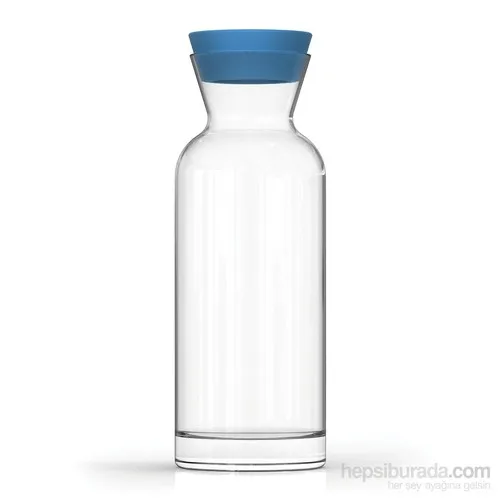 Pasabahce Zest Glass Mini Milk Bottle-Blue Silicone With Stopper