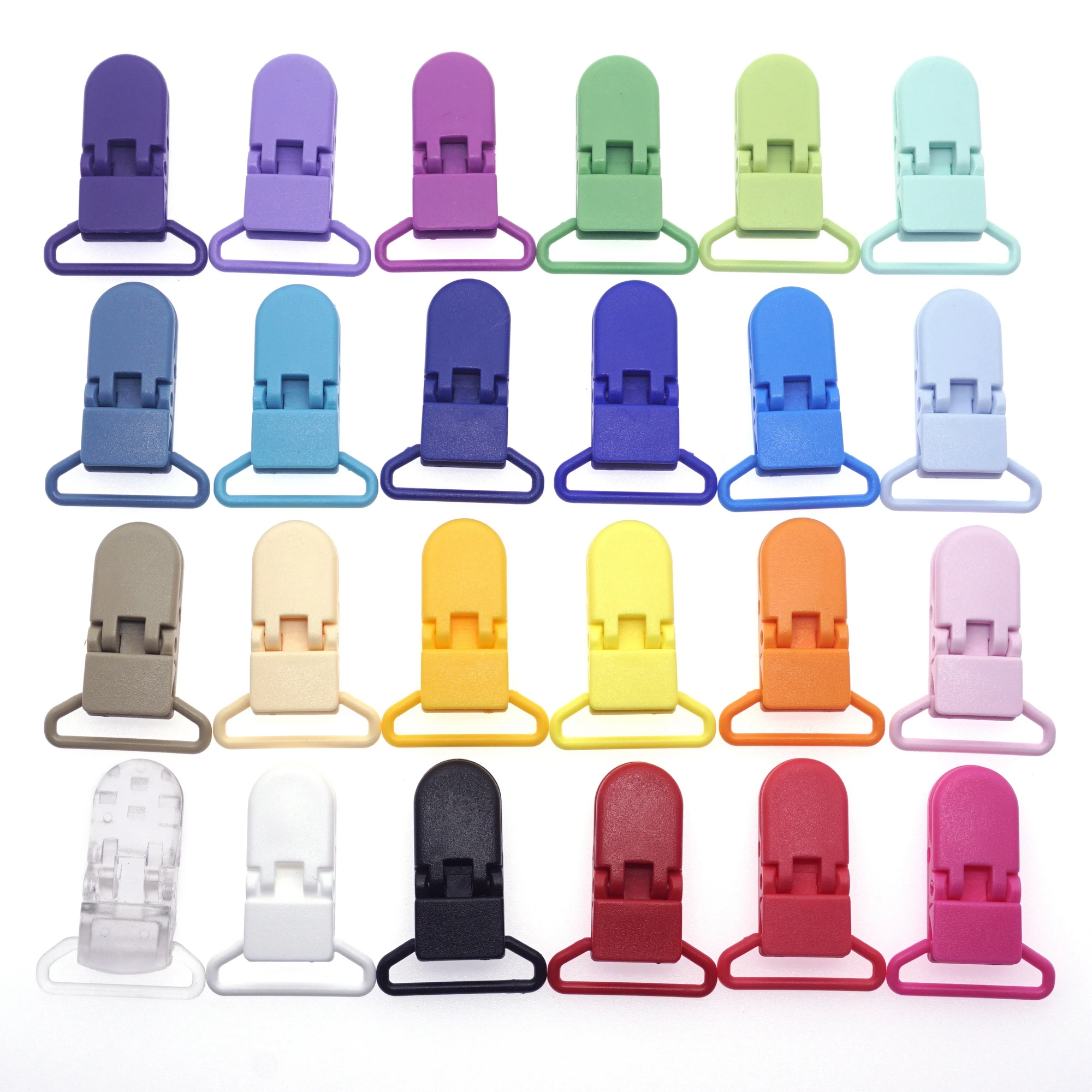 

Sutoyuen 10Pcs Plastic Suspender Baby Pacifier Clip Holder Dummy Soother Teething Toys Chain Mam Infant Clips For 25mm Ribbon