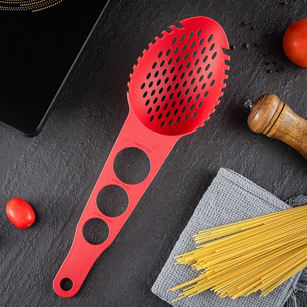 Red Spaghetti Server Creative Non-Stick Pasta Spoon Kitchen Pasta Spoon Premium Nylon Material Food Tong Kitchen Accessories