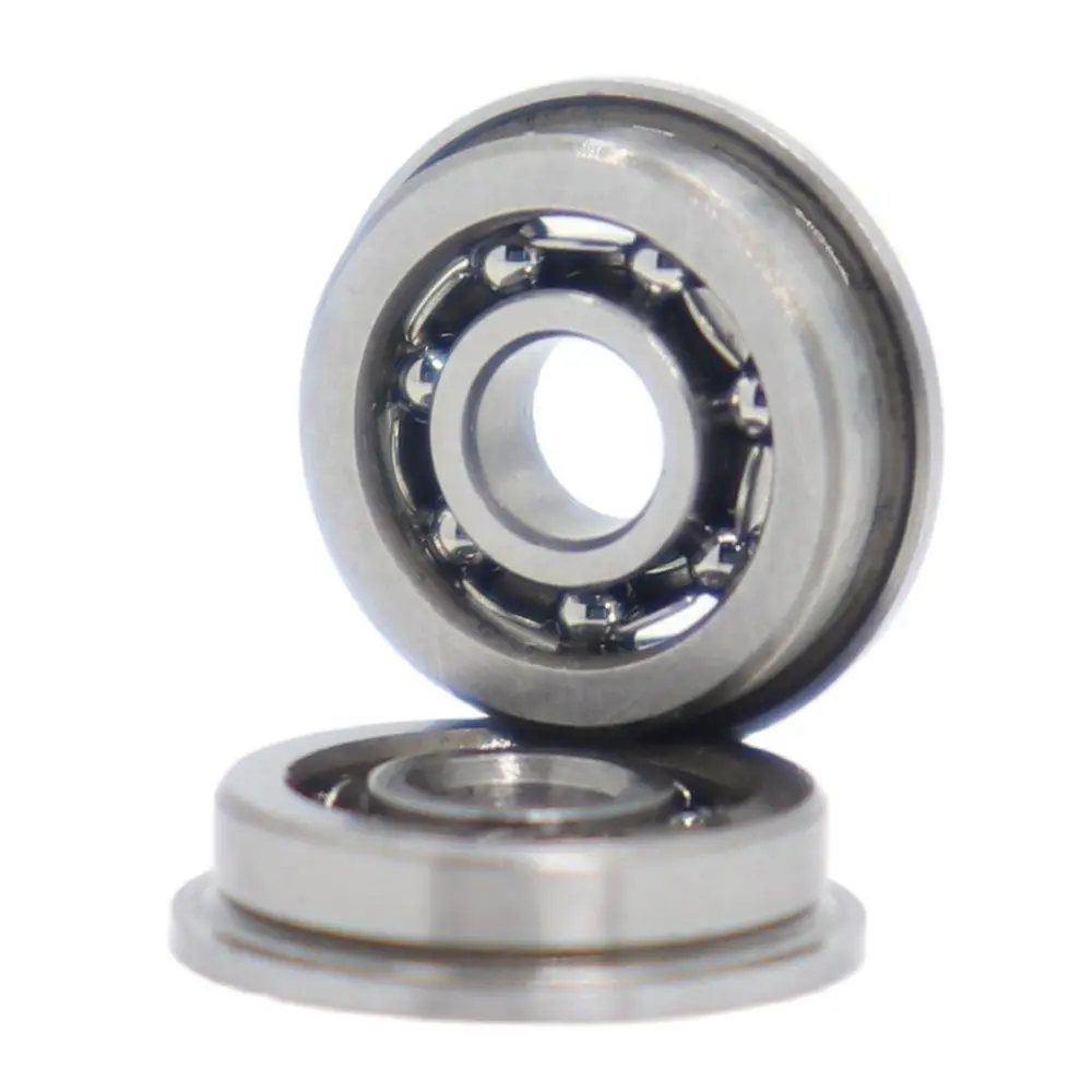 10PCS MF83 Flange Bearing 3x8x2.5 mm 10Pcs ABEC-3 Miniature Flanged Non Standard Deep Groove Open Bearings MF83 Open