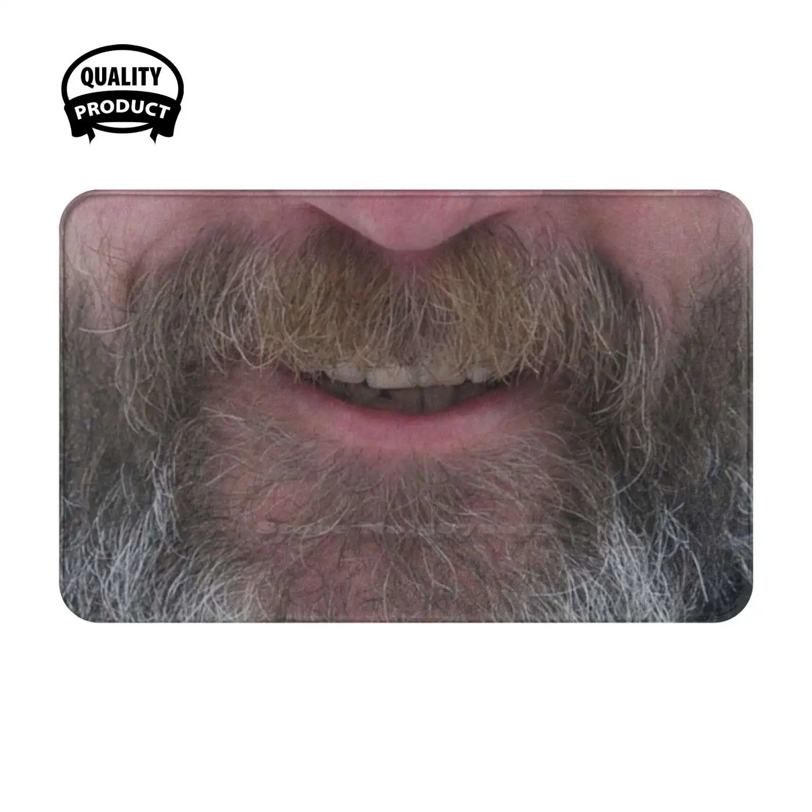 Face Of A Older Man With Beard Facial Hair Soft Cushion Home Carpet Door Mat Car Rug Cute Funny Face Masculine Beard Facial