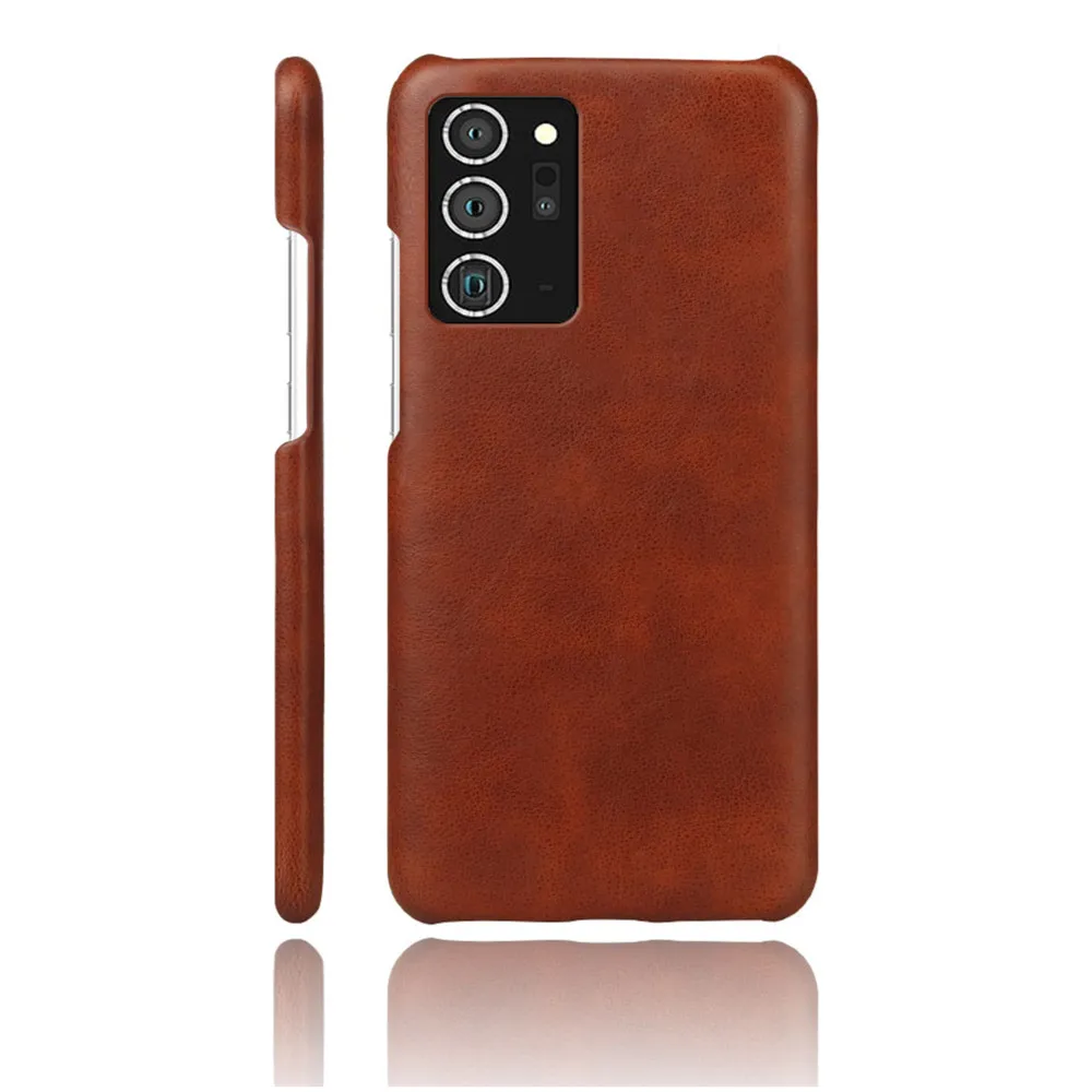 Vegan Leather Cover For Samsung Note 20 Ultra S20 FE S21 Plus Retro Back Phone Case For Galaxy S21+ S20 S21 Ultra Capa Funda