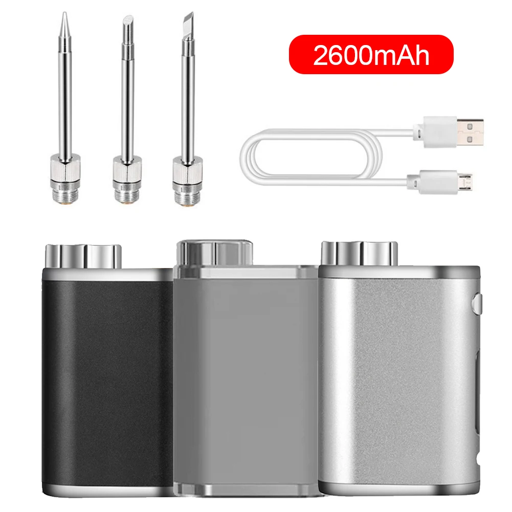 Fer à souder Portable rechargeable, fer à souder sans fil à batterie USB, fer à souder d'extérieur à haute puissance 1W-75W