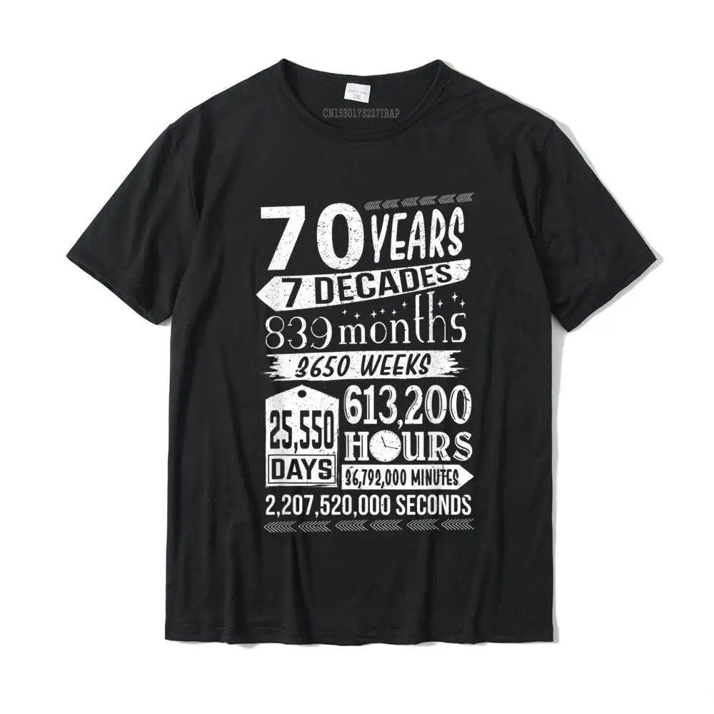 T-shirt drôle du 70e anniversaire pour hommes, 70 ans, cadeau de bâillon de signe, t-shirts normaux, t-shirts en vente, haut décontracté en coton