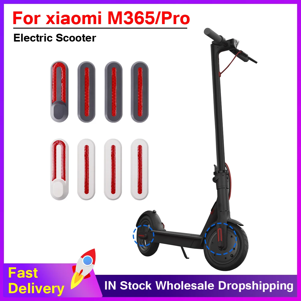 Replace For Xiaomi Mi M365/Pro Electric Scooter Custom Parts Front And Rear Wheel Frame Protection Cover Reflective Sticker 4pcs