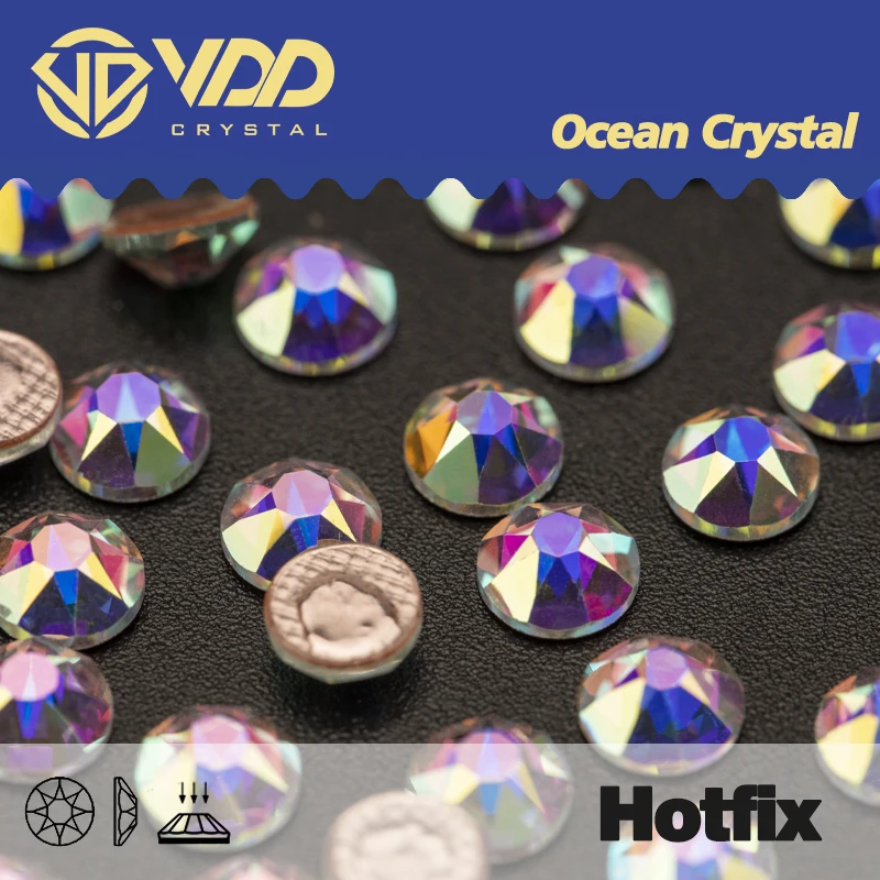 VDD 2088 AAAAA Hotfix Crystal 8 Big 8 Small Flat Back Rhinestones Glitter Diamond Stone Nail Art Accessories For Clothes