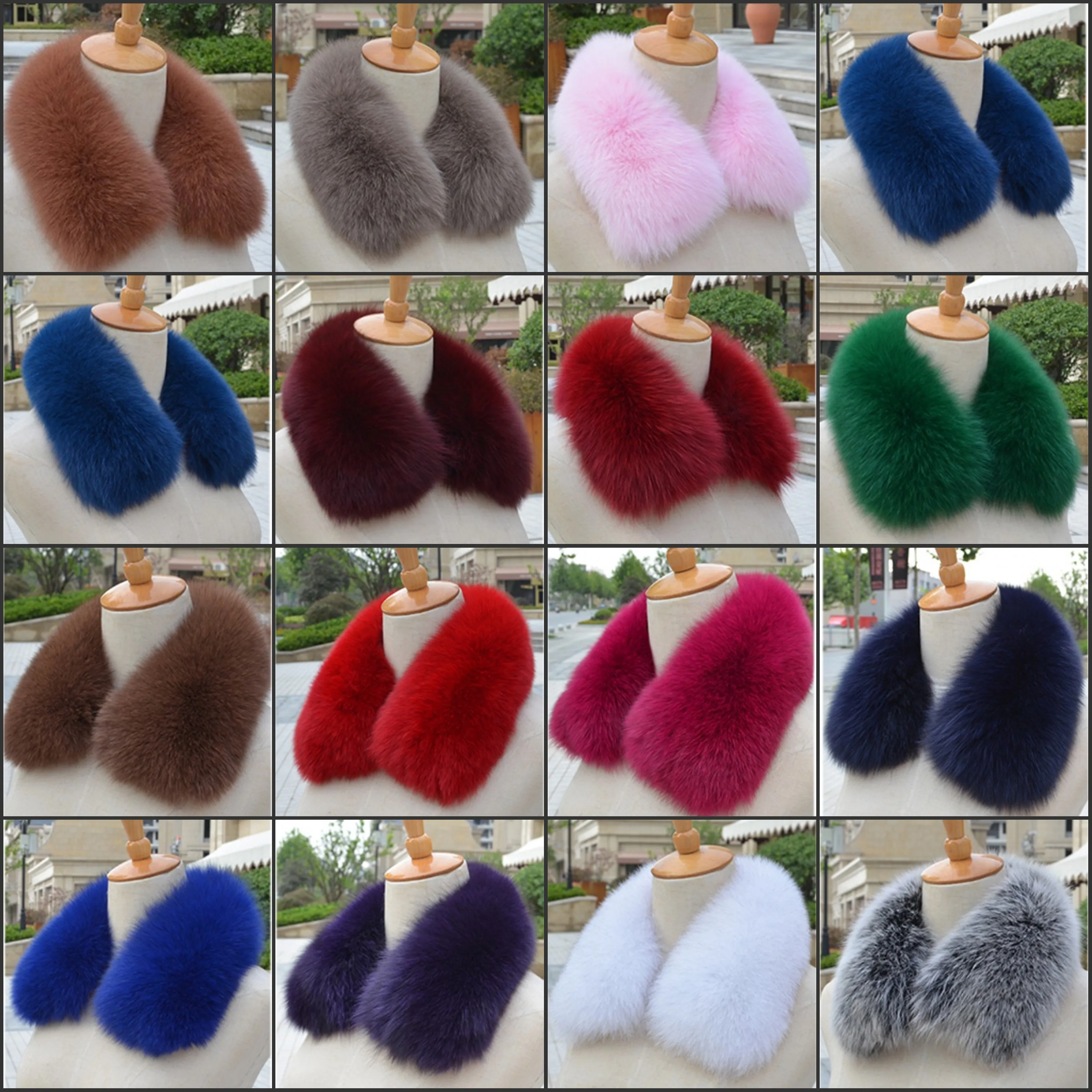 

Female 100% real fox fur square collar winter coat for men and women down jacket brim decoration fashion warm fox fur collar