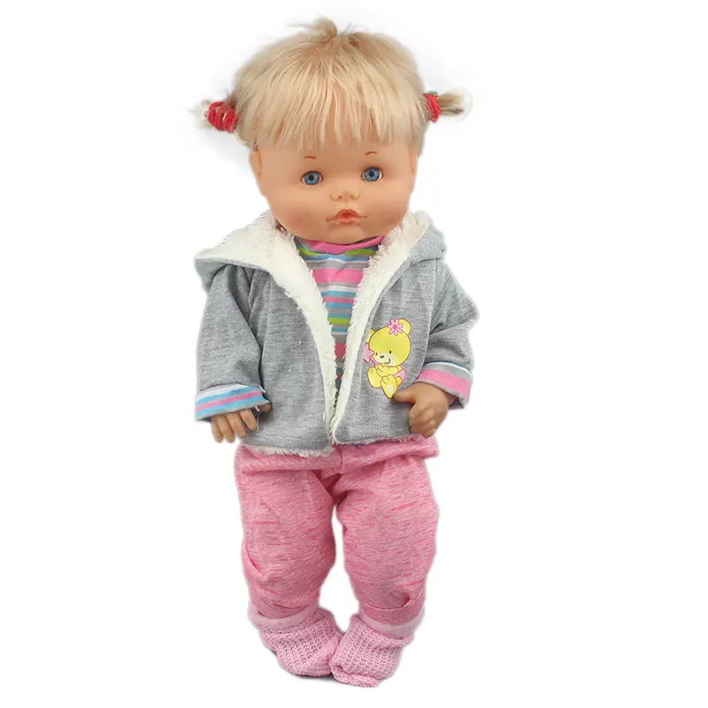 3pcs in 1, LovelyWinter clothes set suit For 42 cm Nenuco Doll 17 Inches Baby Doll Clothes