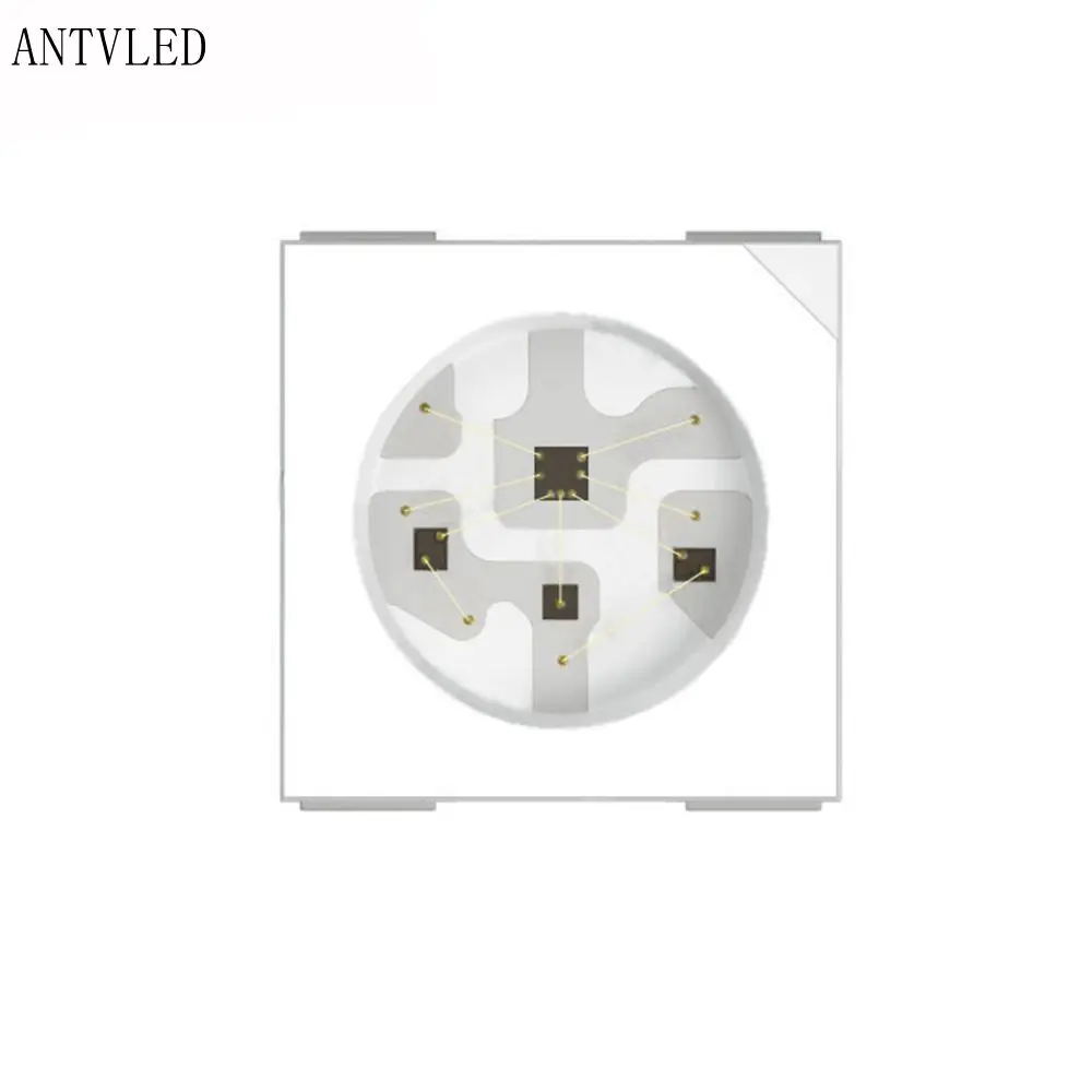 10-1000PCS WS2812B RGB LED 칩 5050SMD , WS2812 개별적으로 주소 지정 가능한 칩 픽셀 흑백 PCB DC5V