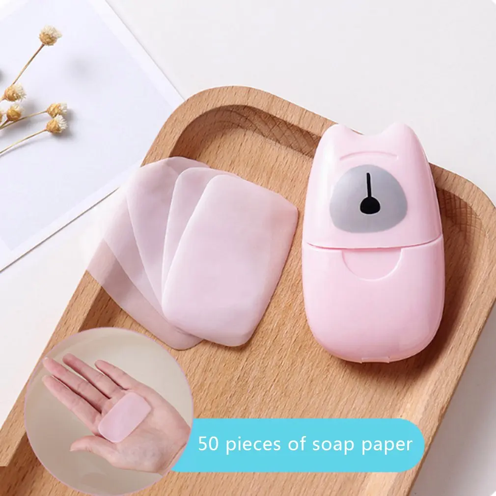 High Quality Portable Mini Hand Soap Dispenser Travel Outdoor Disposable Soap Paper Travel Supplies Soap Tablets