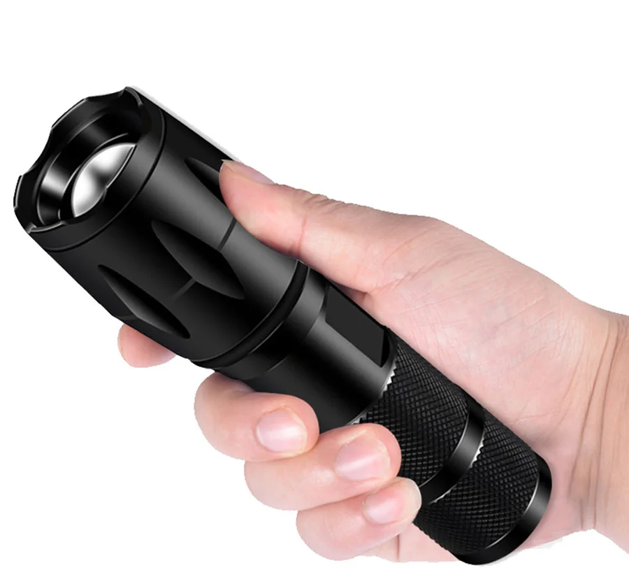 Camping Outdoot Emergency High Lumen Tactical Flashlight Zoomable 5 Modes Water Resistant Handheld Light