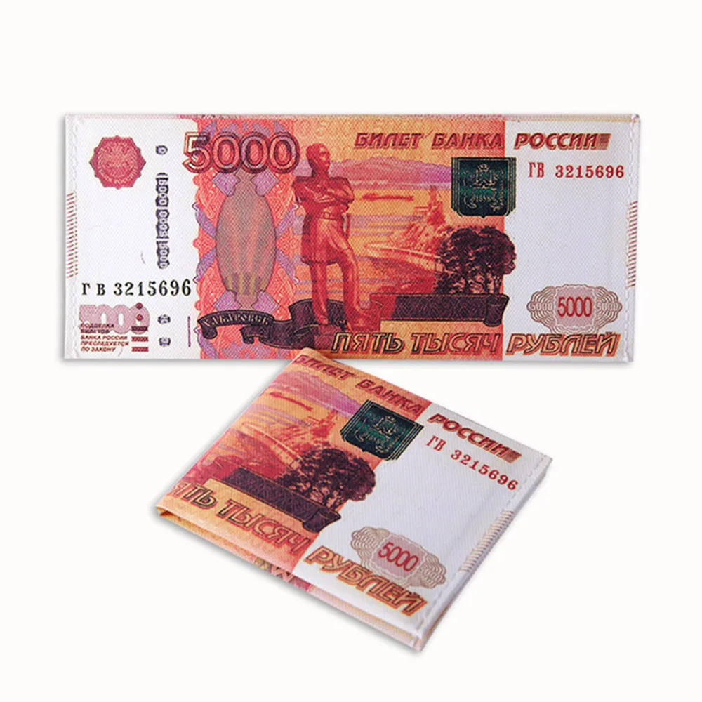 Cheap Creative Money Printing Pattern Wallet Storage Package Dollar Sterling Euro Ruble Shape Compartment Coin Purse