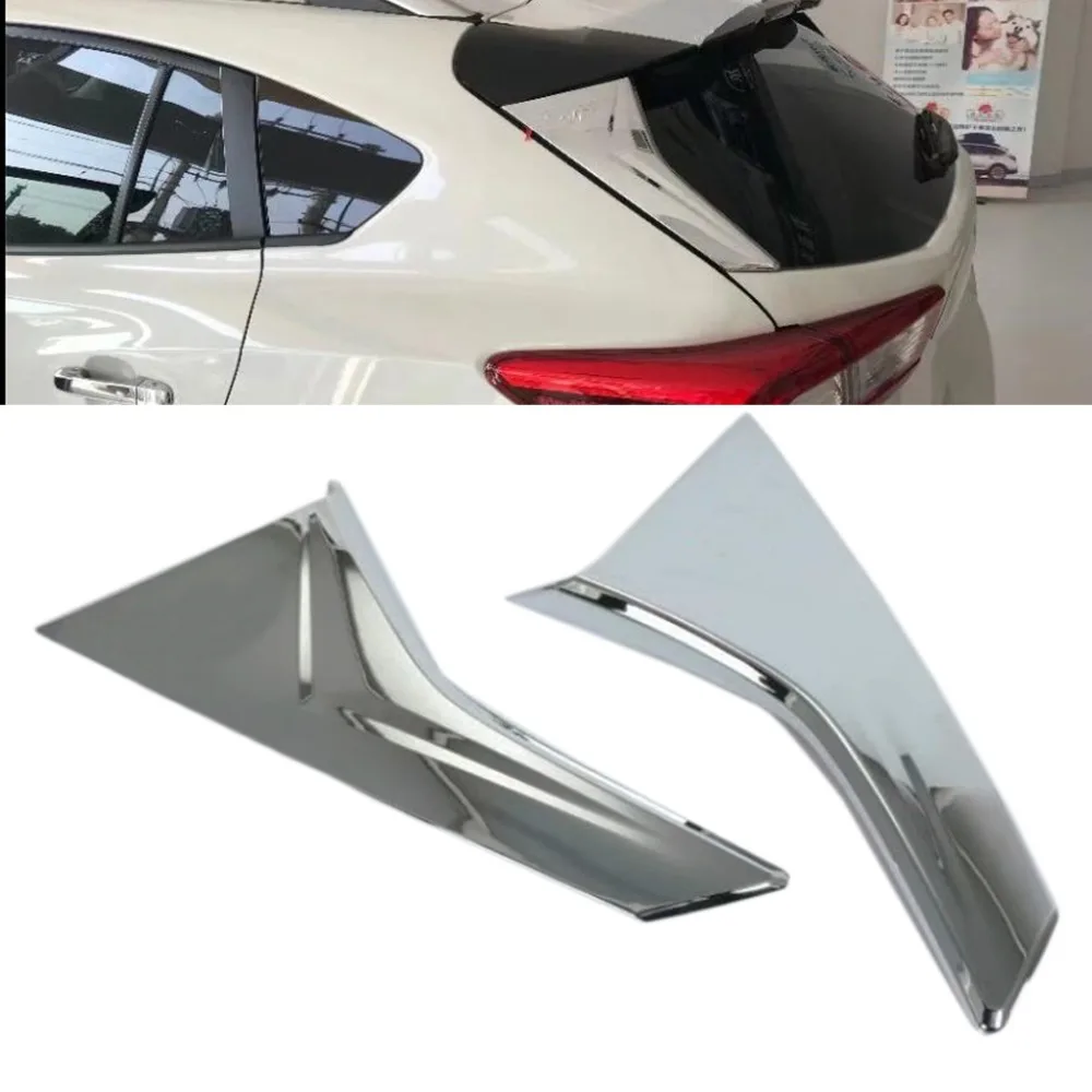 2pcs Brand New Silver ABS Rear Window A pillar Trim Cover Frame Sticker for Subaru XV 2018 Luxurious  Car Styling Accessories