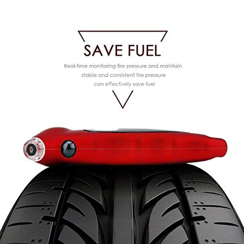 Auto Accessories High Precision Electronic Digital Car Tire Pressure Gauge Digital Tyre Pressure Gauge Presta 150 PSI red