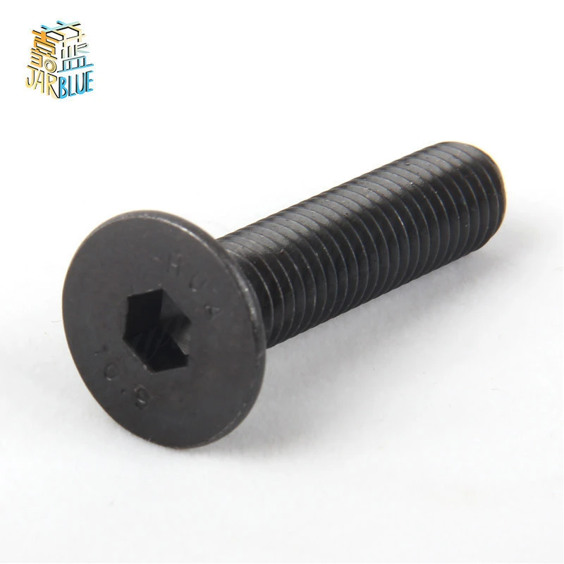 5-50pcs M2 M2.5 M3 M4 M5 M6 M8 304 A2 Stainless Steel Black grade 10.9 Hexagon Hex Socket Head Flat Countersunk Allen Bolt Screw