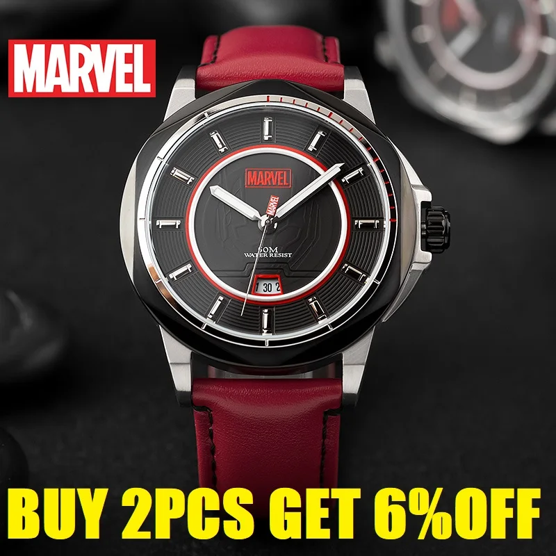 Marvel Avengers Ant For Mans Watch Quartz Fashion Casual New Unisex Wristwatch Stainless Steel Case Super Hero Coated Glass Date