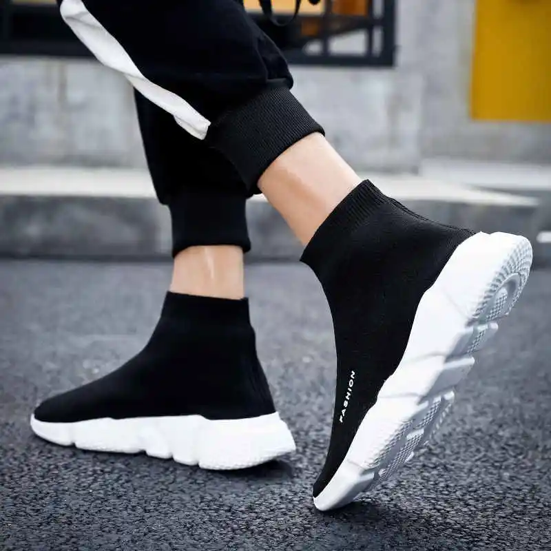 Hot Sale Sock Sneaker Handmade Men Fashion 2023 Lightweight Sneakers Summer Large Sizes Soft Man Casual Shoes Air Mesh Walk NA33