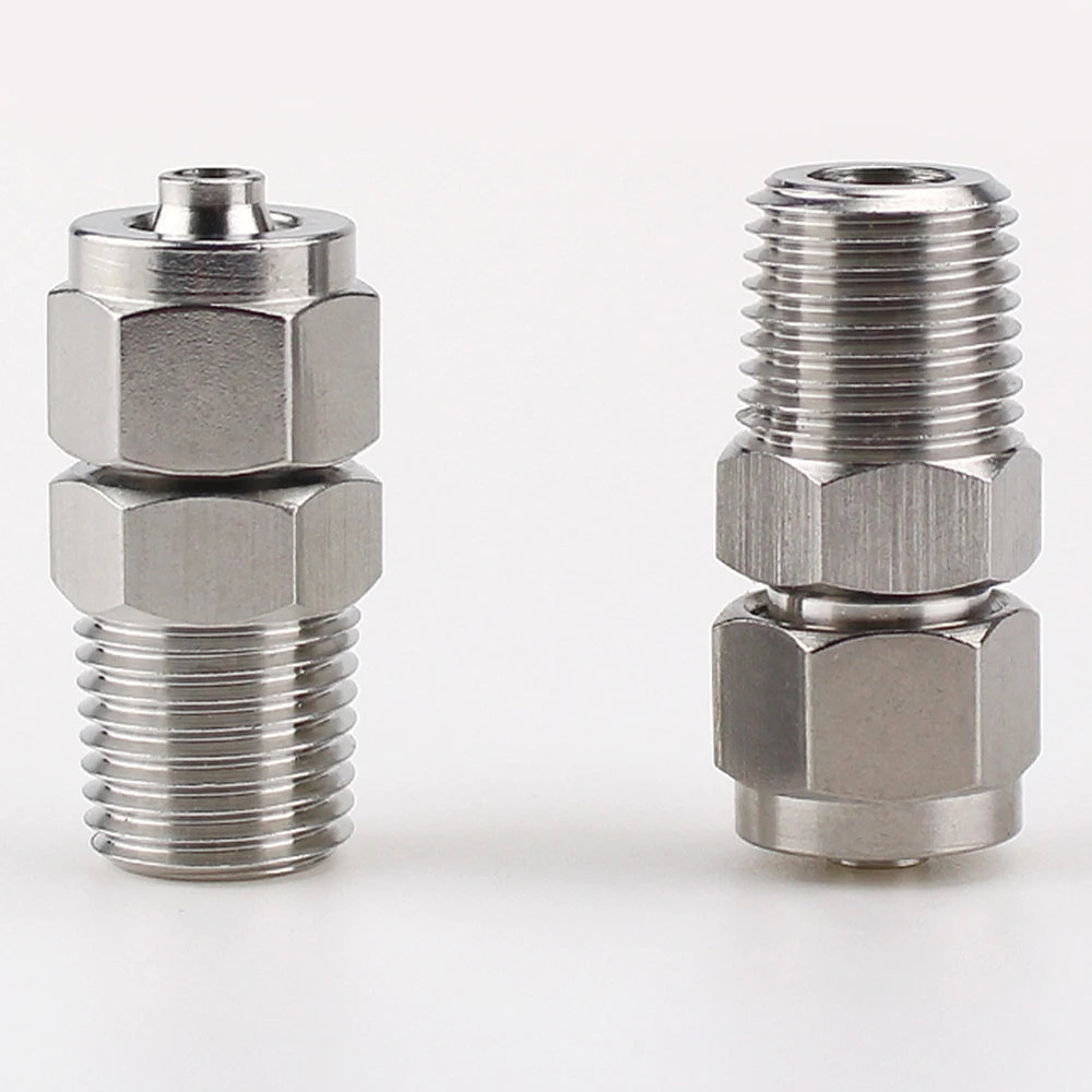 304SS stainless steel pneumatic joint pipe joint trachea hose quick tightening joint 1/8\'\'1/4\'\'3/8\'\'1/2\'\' BSP external thread