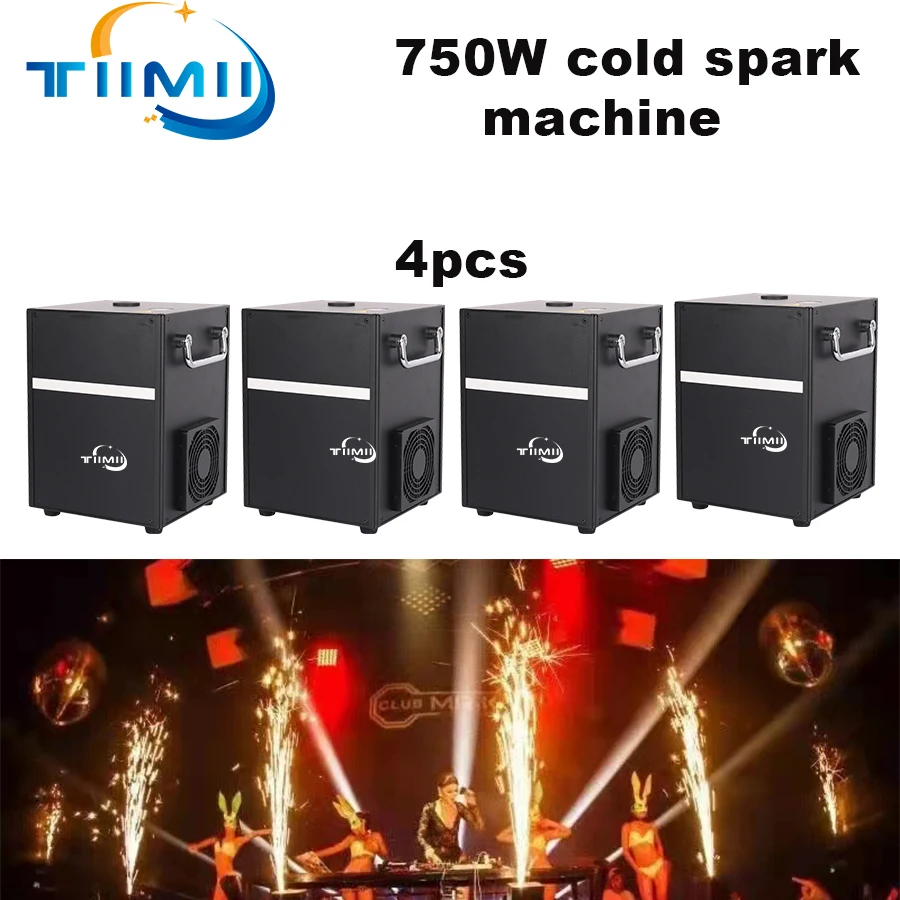 

4pcs 750W Cold Spark Firework Machine For Wedding Celebration Dmx And Remote Control Spark Fountain Sparkular Machine For Stage