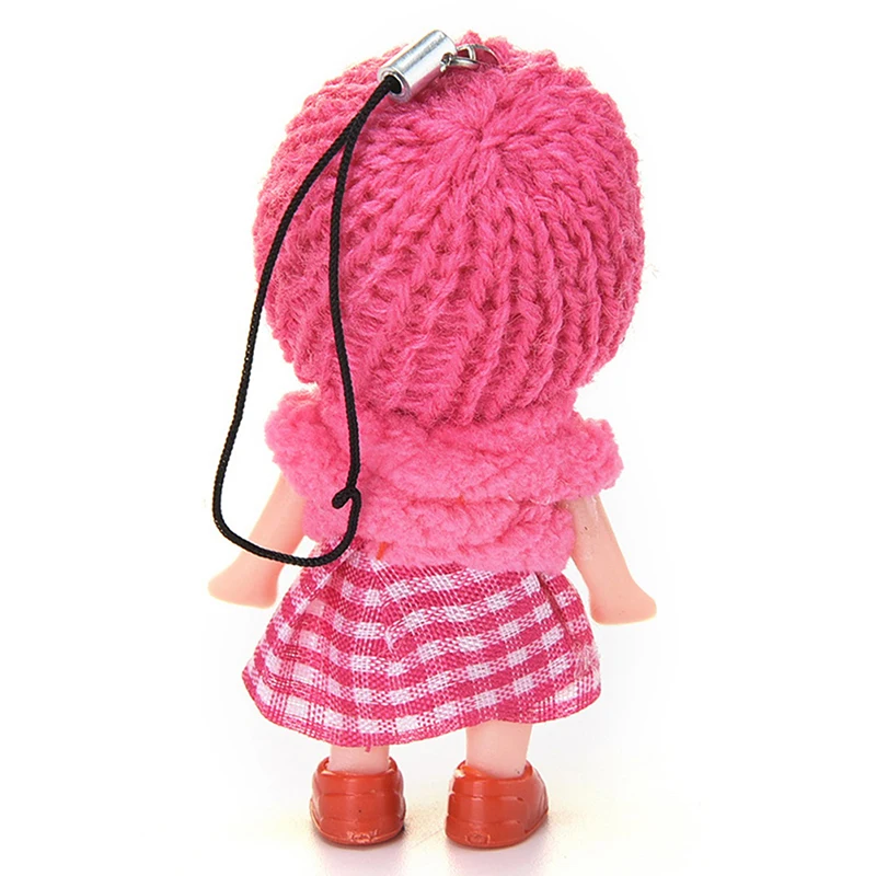 1PC Super Cute 8cm Plush Dolls Keychain Soft Stuffed Toys Keyring Mini Plush Animals Key Chain Doll Random Color