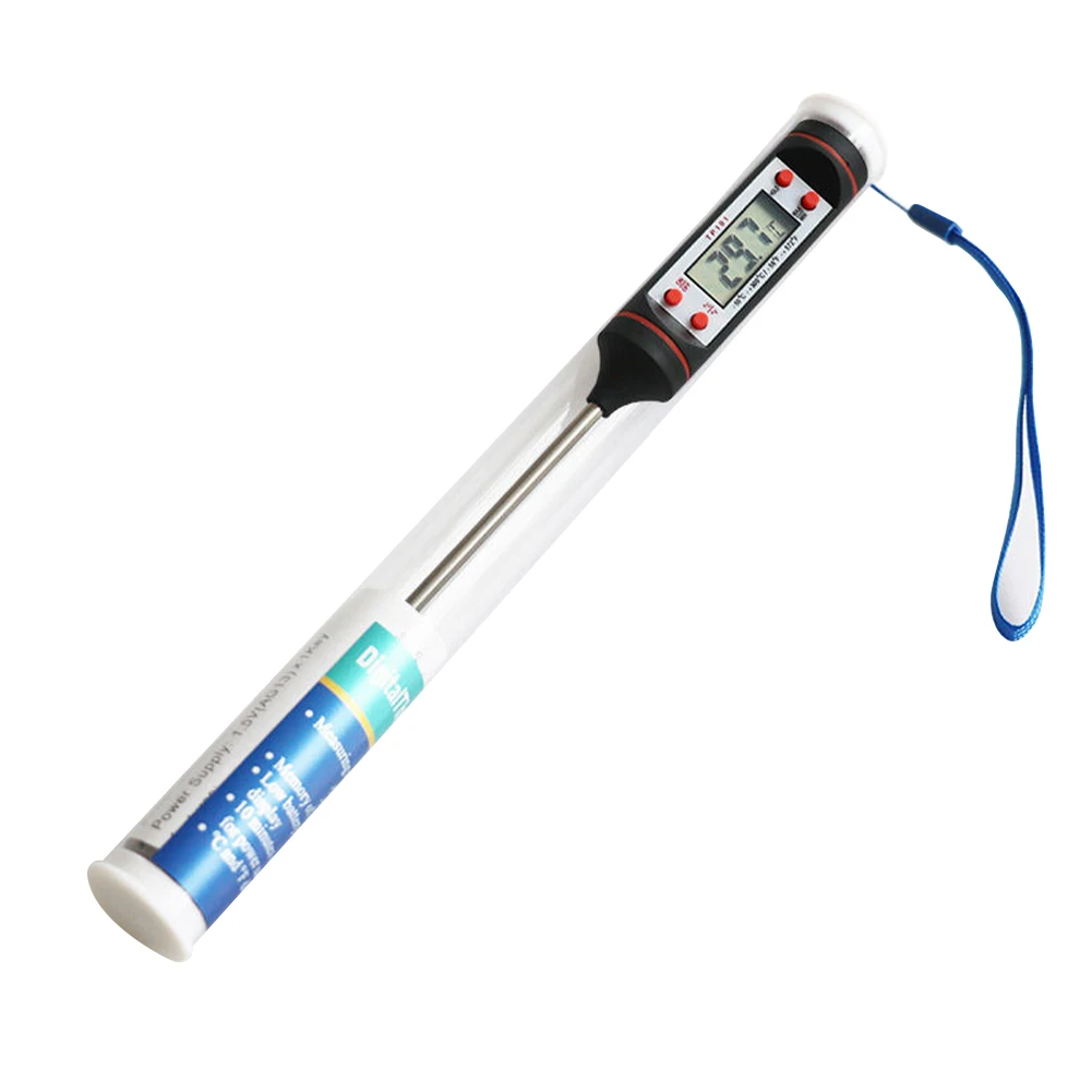 AC Mobil Termometer Lubang Udara Pena Termometer Jarum Probe Panjang Termometer Mobil Tampilan Kristal Cair-50 ° C ~ + 300 °