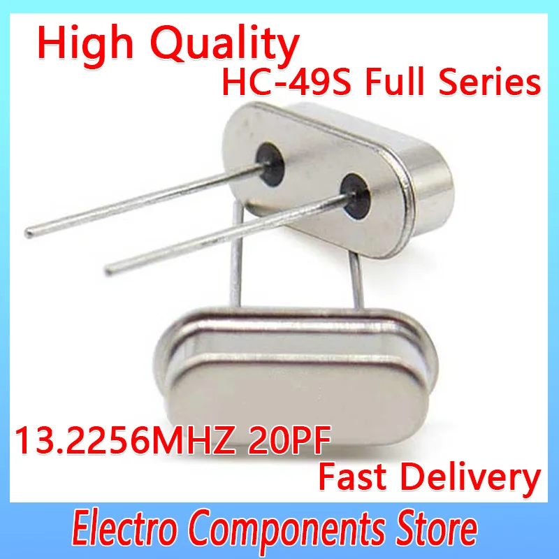 10PCS/Lot HC-49US 2Pin 13.2256MHZ Resonator Crystal Oscillator Passive Quartz HC-49S Through Holes 20PF ±10PPM Quartz Resonator