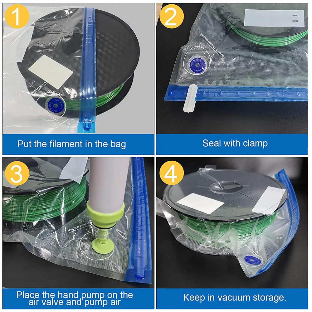 3D Printer Filament Storage Bag Filament Safekeeping, Humidity Resistant, Vacuum Sealing Bags 3D Printing Filament Accessories