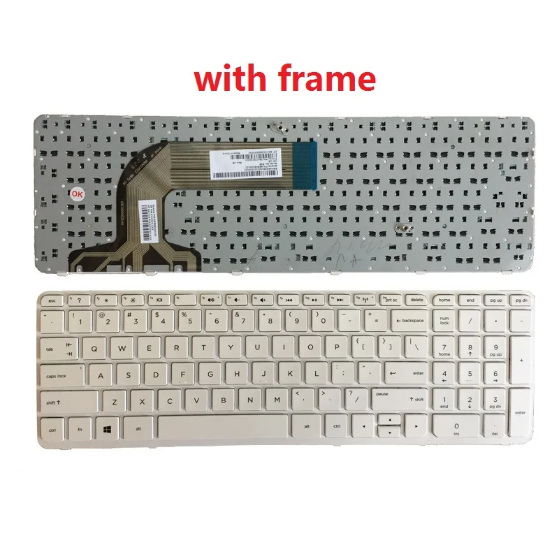 NEW US laptop Keyboard FOR HP Pavilion 17 17E 17N 17-N 17-E R68 AER68U00210 710407-001 720670-251 725365-251 white/black