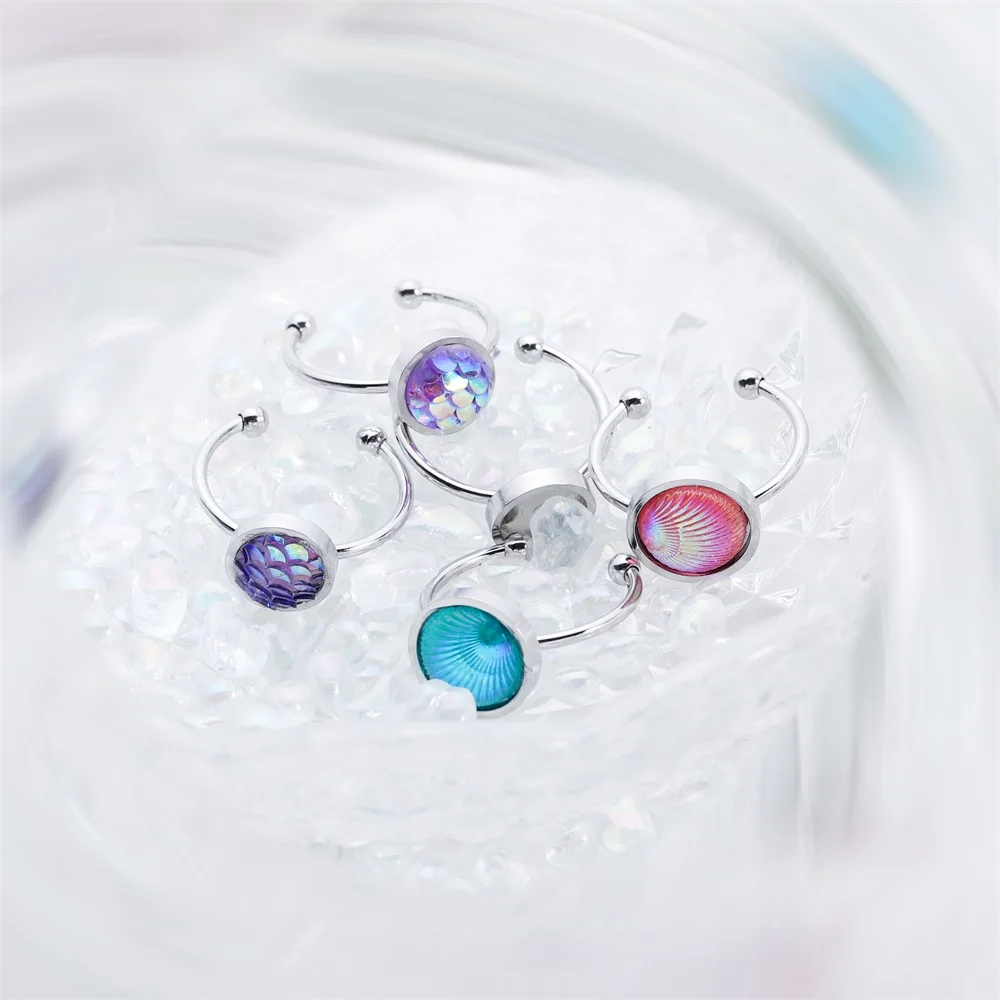 10pcs/lot 4-10 mm Adjustable Ring Settings Base Stainless Steel Glass Cabochons Cameo Settings For DIY Jewelry Making Supplies image 5