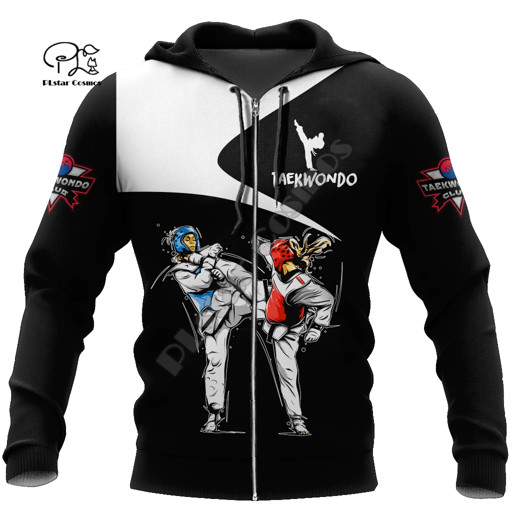 NewFashion Cosplay Seni Bela Diri Olahraga Taekwondo Pakaian Olahraga Baju Olahraga Harajuku 3DPrint Pria/Wanita Jaket Kasual Lucu Hoodie A13