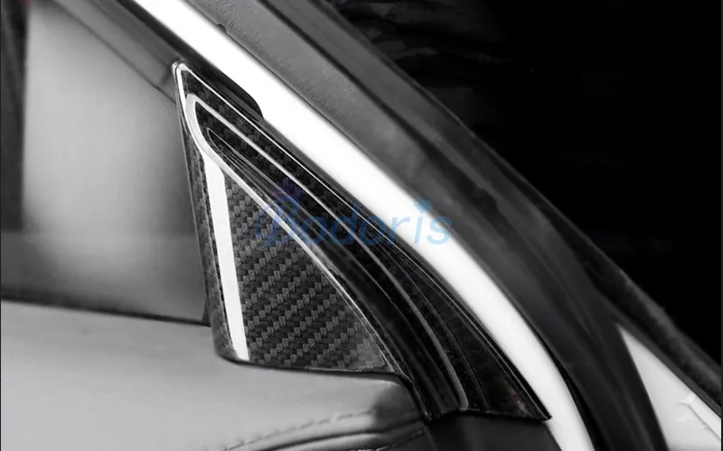 For Mazda CX-5 CX5 2017 2018 2019 Interior Carbon Fiber Color Front Window A Colum Tri-angle Cover Car-styling Accessories